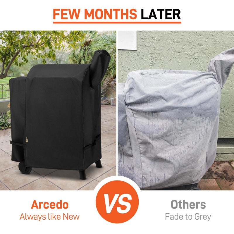 Arcedo Pellet Grill Cover Compatible with Traeger Pro 22 Series - Waterproof Outdoor Wood BBQ Smoker Covers for Century 22, Eastwood 22, Pro 575, Lil' Tex Elite 22, Heavy Duty Grilling Protector - Image 3